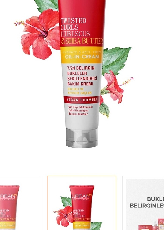 Urban Care Twisted Curls Hibiscus & Shea Butter Durulanmayan Bak - Görsel 4