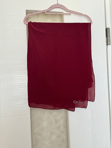 Bordo Renk Pamuk Polyester Karışım Şal