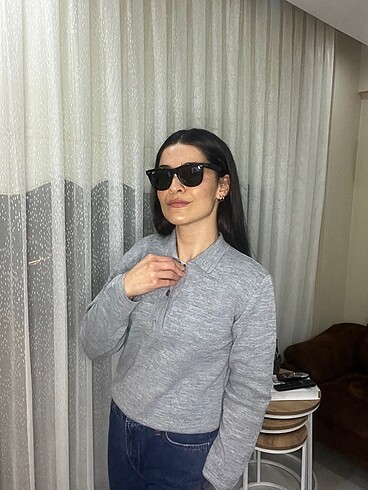 Diğer Önden düğmeli triko kazak