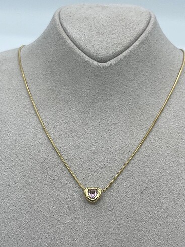 Beden çeşitli Renk 43 cm Zirkon Taşlı Kaplama Kolye