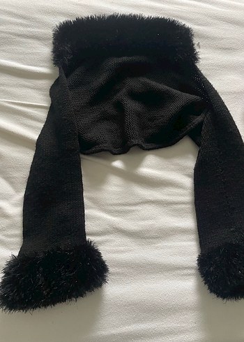 Siyah Kürklü Strappy bolero - Görsel 2