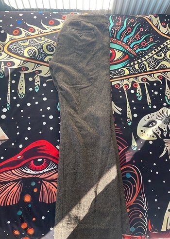 Gri Desenli Kadın Kumaş Pantolon - Görsel 2