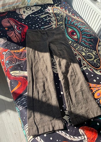 Gri Desenli Kadın Kumaş Pantolon - Görsel 3