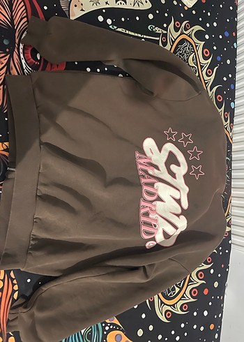 Kadın Kahverengi Kapüşonlu Fermuarlı hırka - Görsel 2