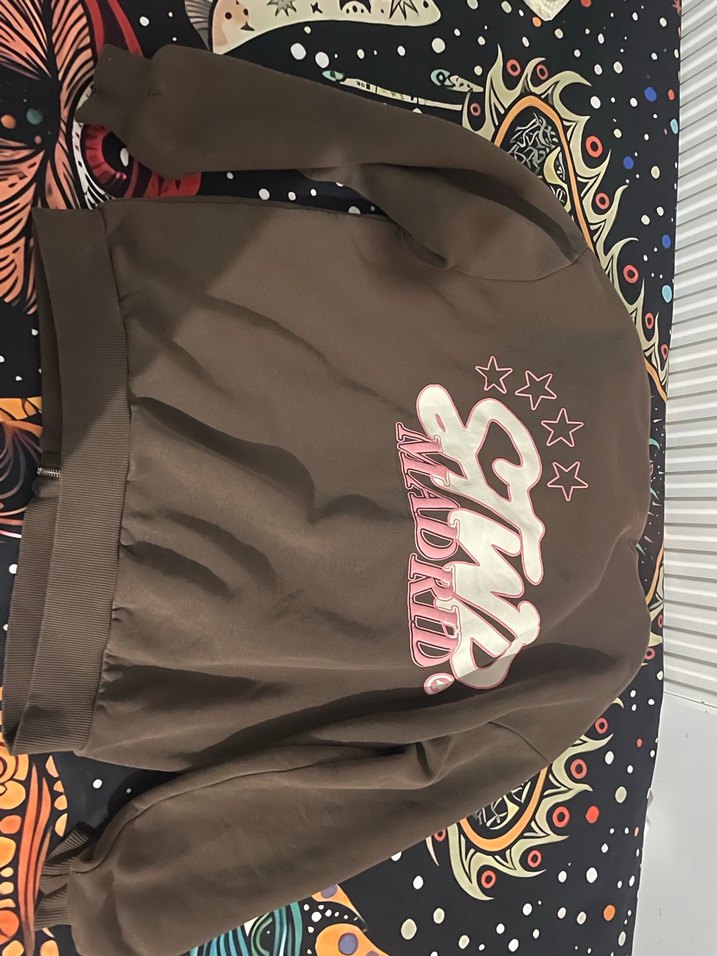 Kadın Kahverengi Kapüşonlu Fermuarlı hırka - Görsel 2