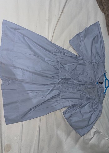 Balon kol mini elbise - Görsel 2