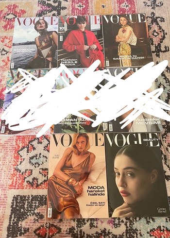 5 dergi Vogue Moda Dergisi Koleksiyonu