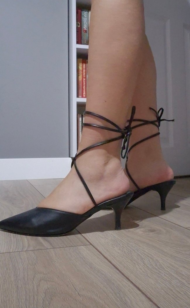 Siyah Stiletto Topuklu Ayakkabı - Görsel 3