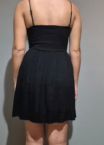 Siyah İnce Askılı Elbise - Görsel 3