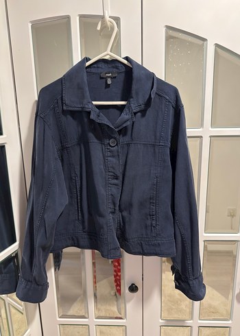 Kadın Mavi Denim Midi Ceket
