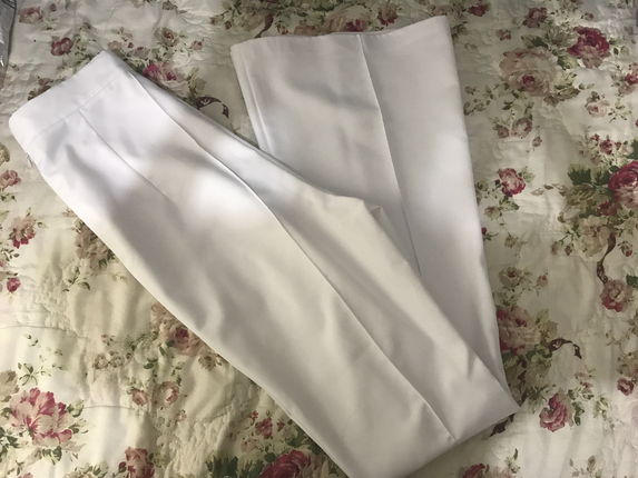 Diğer Beyaz İspanyol paça yüksekbel pantolon