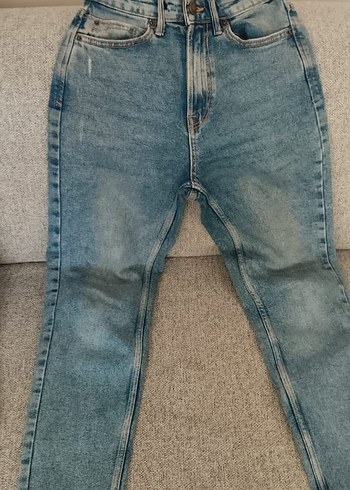 Stradivarius Mavi Midi Boy Regular Fit Kadın Kot Pantolon