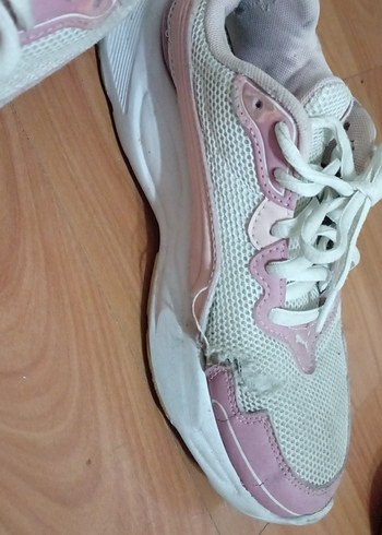 36 Beden pembe Renk Puma Pembe Bağcıklı Kadın Spor Ayakkabı