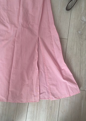 Pembe Uzun Yırtmaclı Elbise - Görsel 4