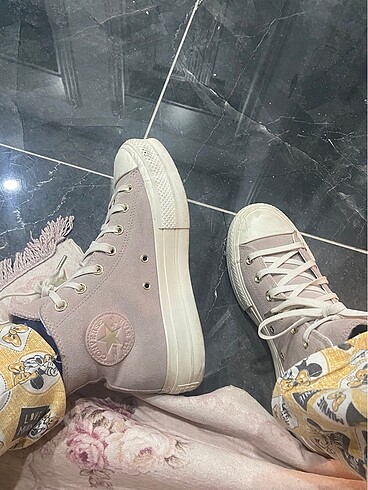 Converse pembe platform converse