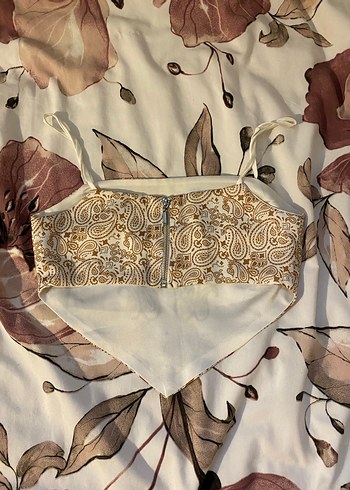 Zara Desenli Straplez Bustiyer