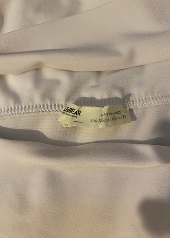 Bershka Beyaz Straplez Mini Crop Top