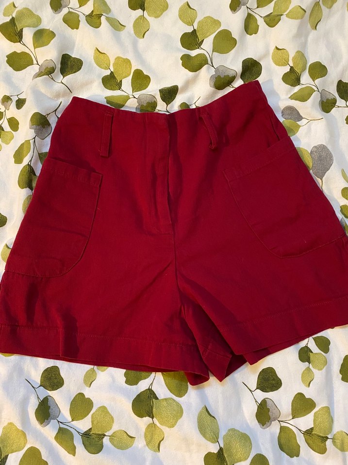 Bordo Mini Şort - Görsel 2