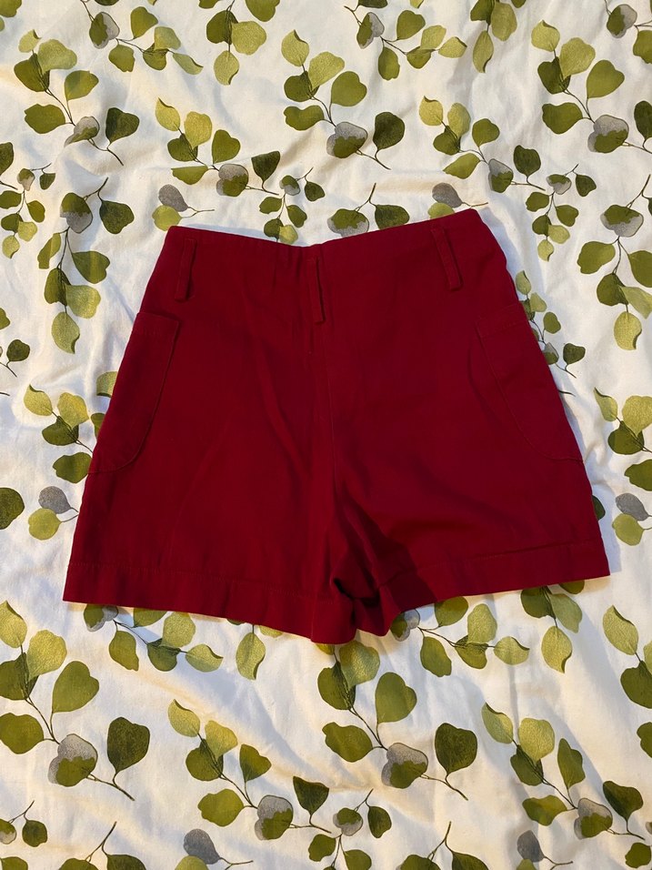 Bordo Mini Şort - Görsel 3