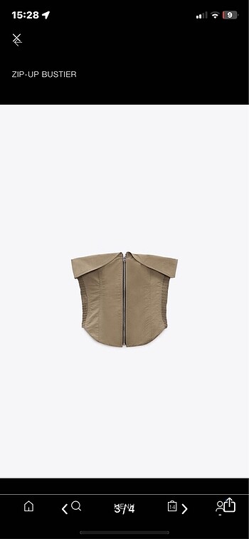 xs Beden ZARA HAKI BUSTIYER