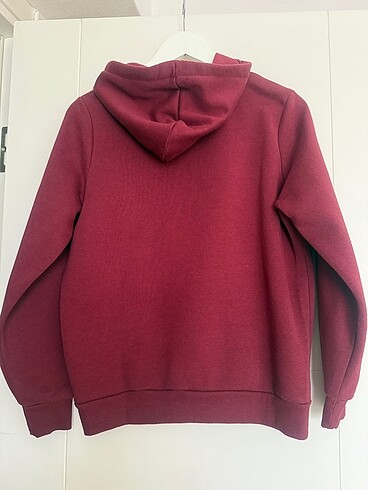 s Beden bordo Renk Kapüşonlu sweatshirt