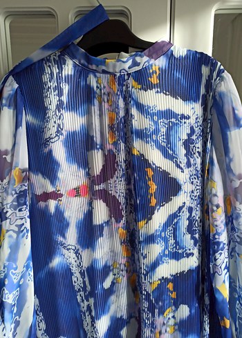 Mavi Piliseli Uzun Elbise - Görsel 2