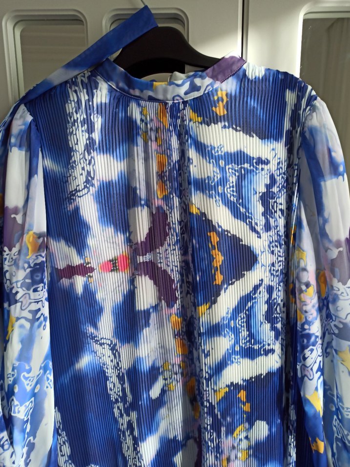 Mavi Piliseli Uzun Elbise - Görsel 2