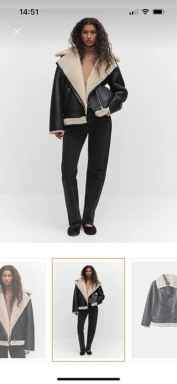 m Beden siyah Renk Mango biker ceket