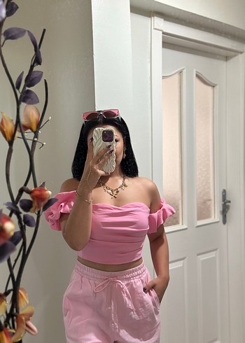 Pembe Mini Straplez Büstiyer - Görsel 2