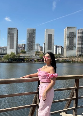 Pembe Mini Straplez Büstiyer - Görsel 3