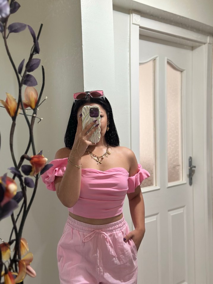 Pembe Mini Straplez Büstiyer - Görsel 2