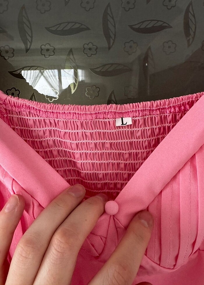 Pembe mini elbise - Görsel 4