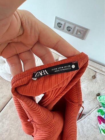 Zara turuncu üst - Görsel 5