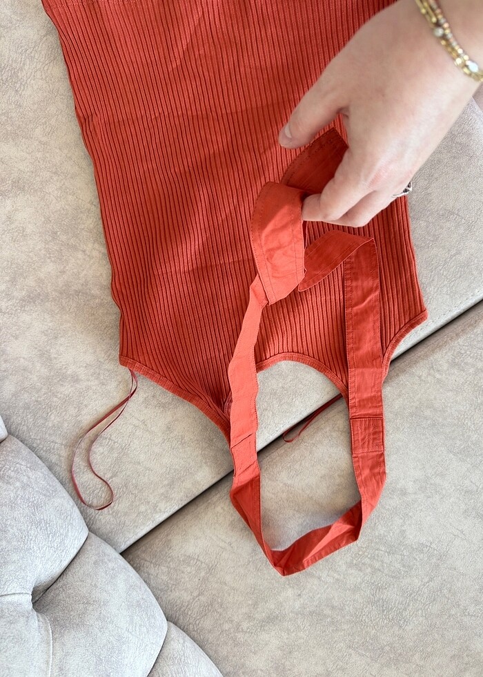 Zara turuncu üst - Görsel 3