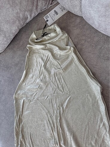 Zara dore kolsuz üst - Görsel 5