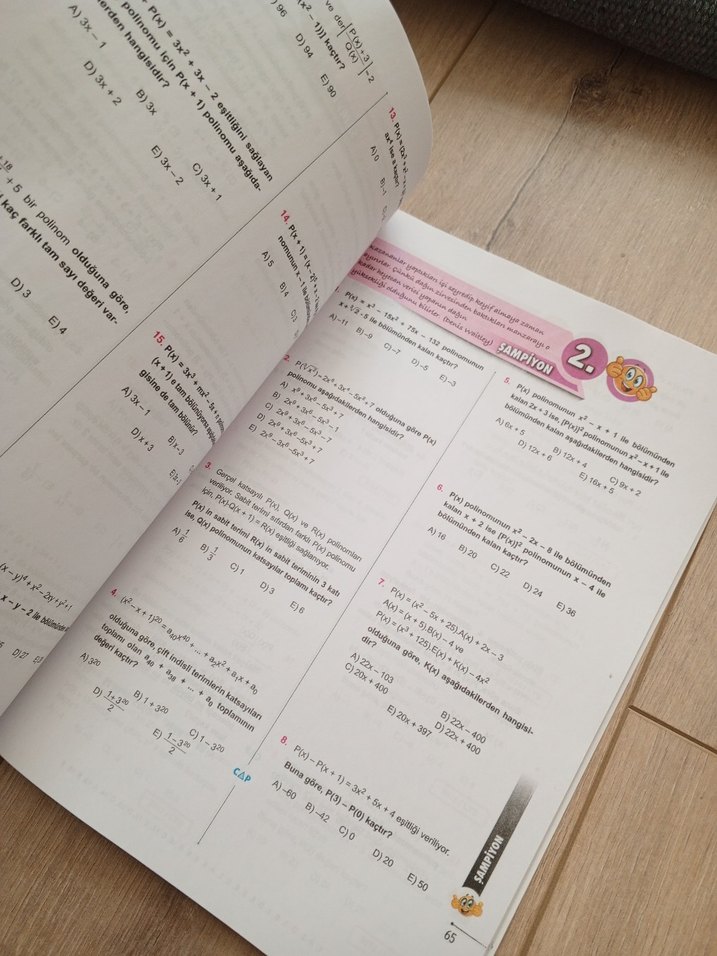 Çap Yayınları 10. Sınıf Fen Lisesi Matematik Polinomlar Fasikülü - Görsel 3
