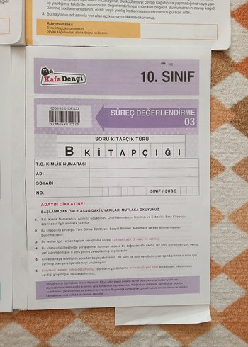 9. ve 10. Sınıf Hız ve Kafa Dengi yayınları denemeleri - Görsel 5