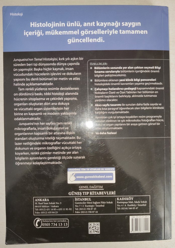 Junqueira Temel Histoloji Konu ve Atlas - Görsel 3
