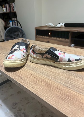 Çiçek Desenli Kadın Dolgu Topuk Espadril - Görsel 3