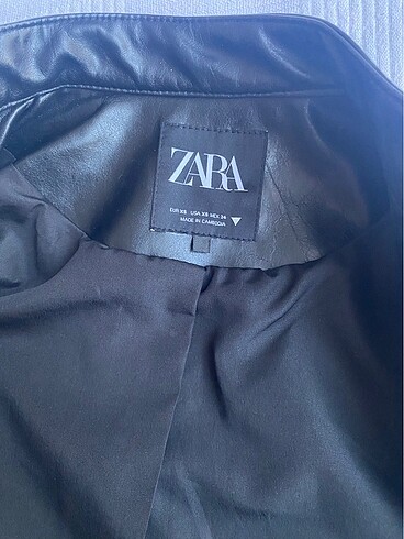 xs Beden siyah Renk Zara Deri ceket