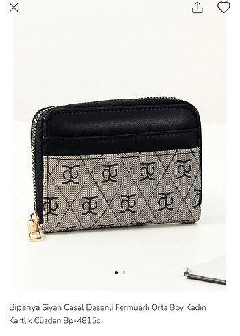 Desenli Fermuarlı Orta Boy Kadın Kartlık Cüzdan - Görsel 4