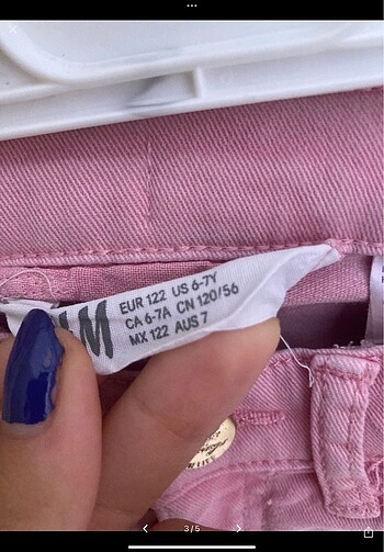 6 Yaş Beden H&M 6-7 yaş pembe kot şort