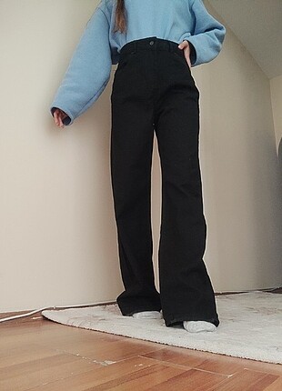 MAT SİYAH PLAZZO JEAN