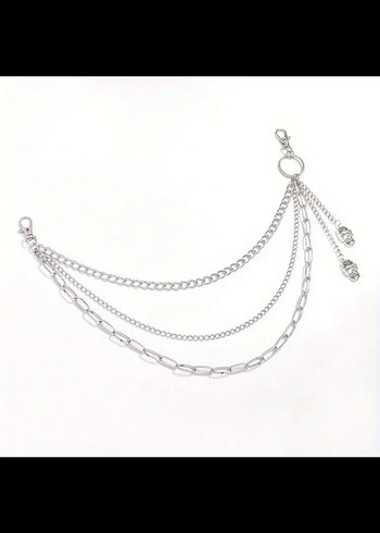 Kuru Kafalı Zincir Detaylı Kadın cep Zinciri - Görsel 5