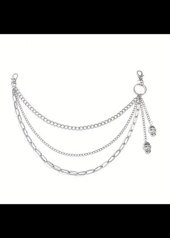 Kuru Kafalı Zincir Detaylı Kadın cep Zinciri - Görsel 8