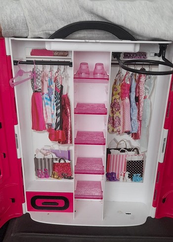 Barbie Pembe Oyuncak Dolap Seti - Görsel 2