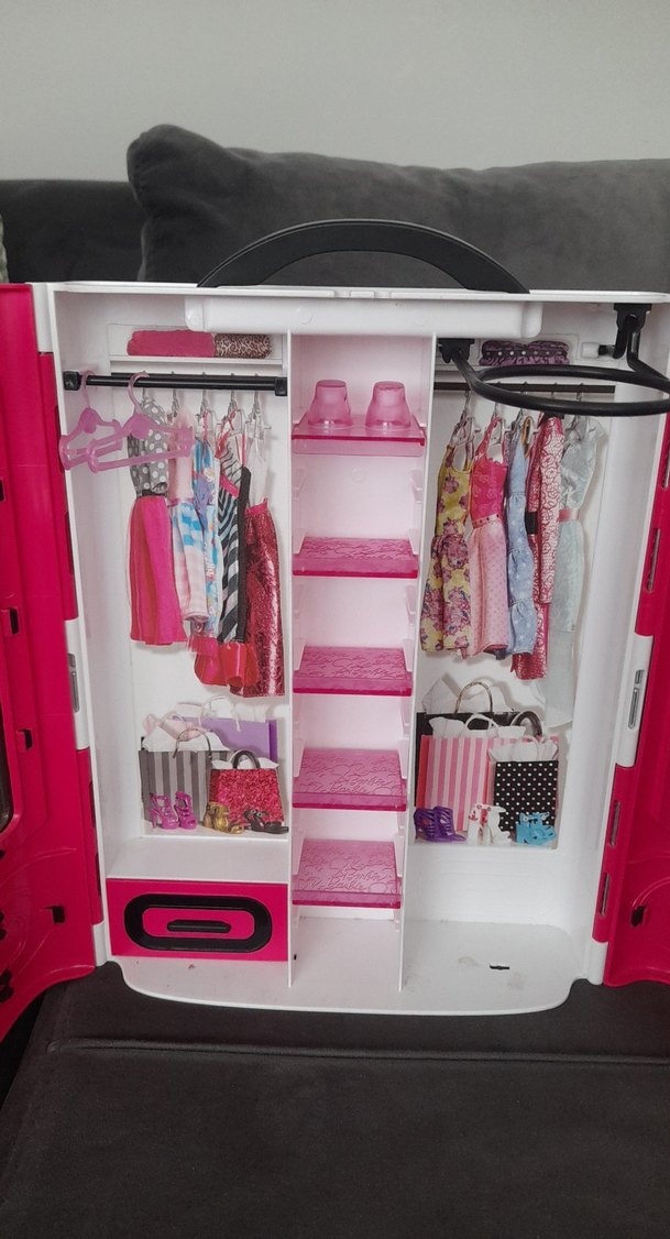 Barbie Pembe Oyuncak Dolap Seti - Görsel 3