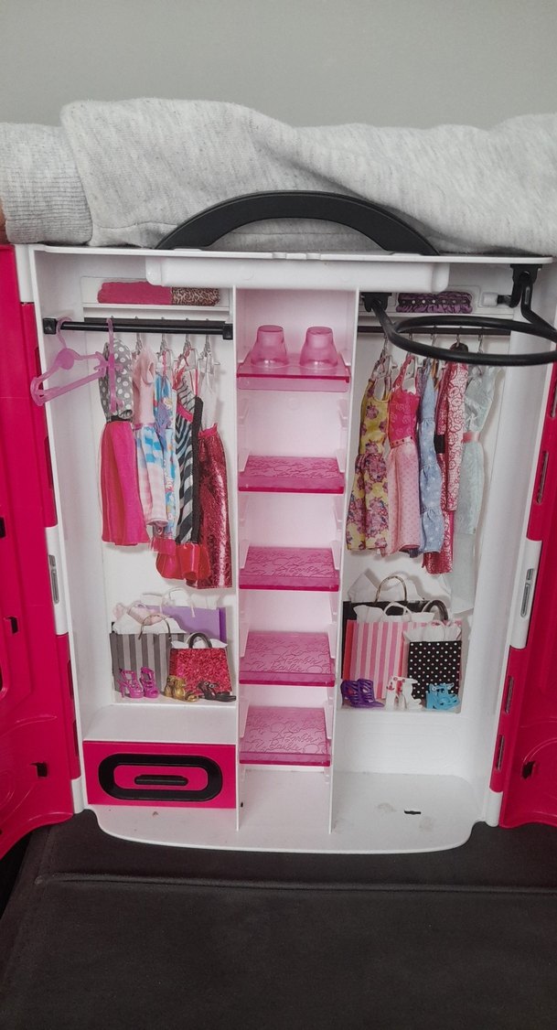 Barbie Pembe Oyuncak Dolap Seti - Görsel 2