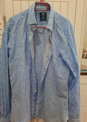 Erkek slim fit desenli gömlek