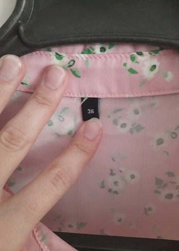 Trendyol & Milla Düğmeli Pembe Çiçekli Kısa Kollu Kadın Gömlek